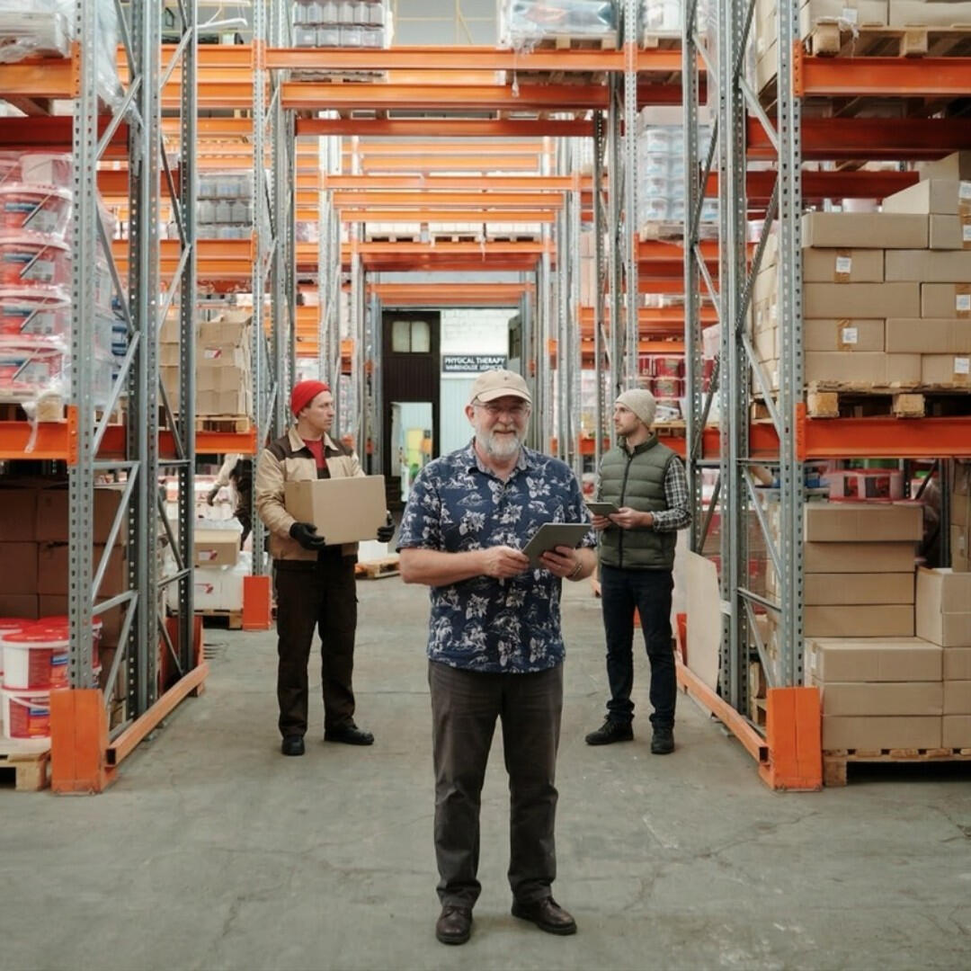 Brad Church - The Ops Writer Brad Church in a warehouse